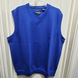 Men's bolle' Golf Peacock Blue V-Neck Sleeveless Pullover Shirt Vest, XL